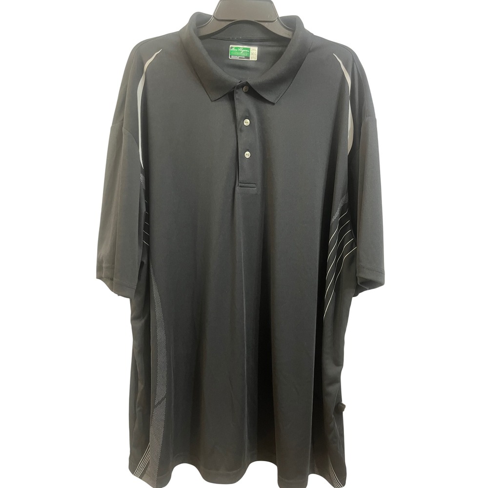 Ben Hogan Performance Mens 3XL Black Golf Polo Shirt Short Sleeve Graphic Sides